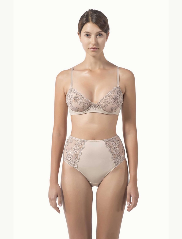 KAUDUPUL - ADRIANA High waist briefs with floral lace pattern