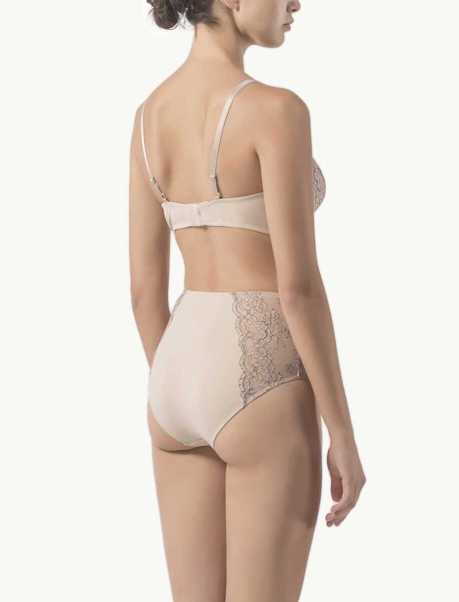 ADRIANA High waist briefs with floral lace pattern