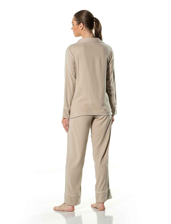 ALIVIA PYJAMA SET CAMEL - Thumbnail
