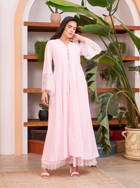 KAUDUPUL - AMELIA NIGHTWEAR & ROBE SET POWDER