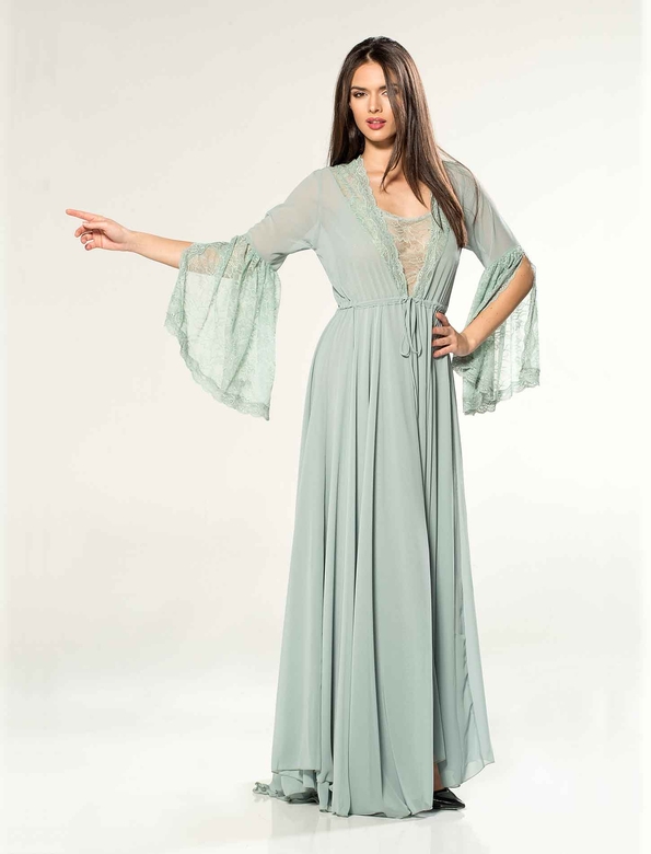 ARYA NIGHTWEAR & ROBE SET MINT - Thumbnail