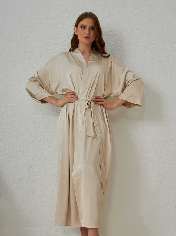 BRIDE LONG ROBE BONE - Thumbnail