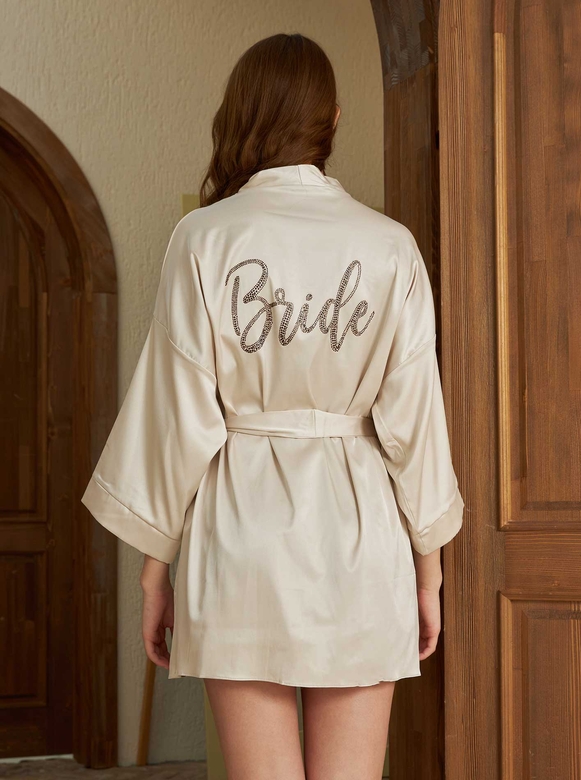 KAUDUPUL - BRIDE SHORT ROBE BONE