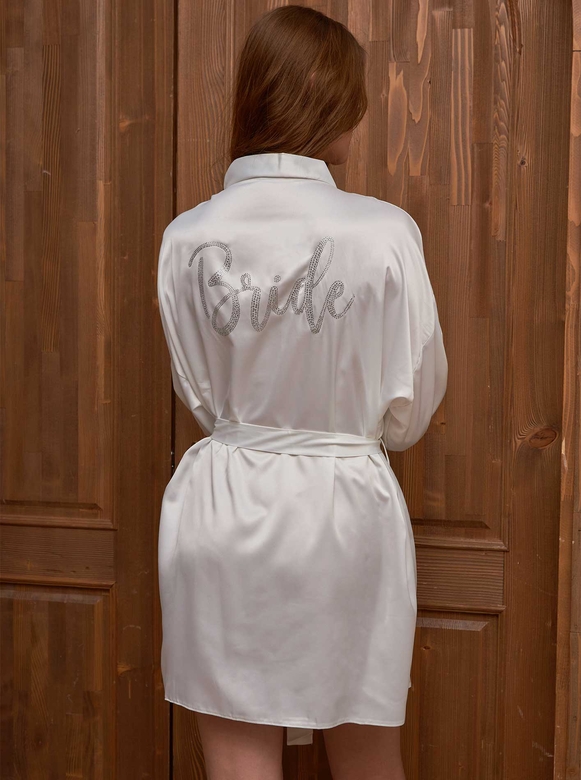 KAUDUPUL - BRIDE SHORT ROBE WHITE