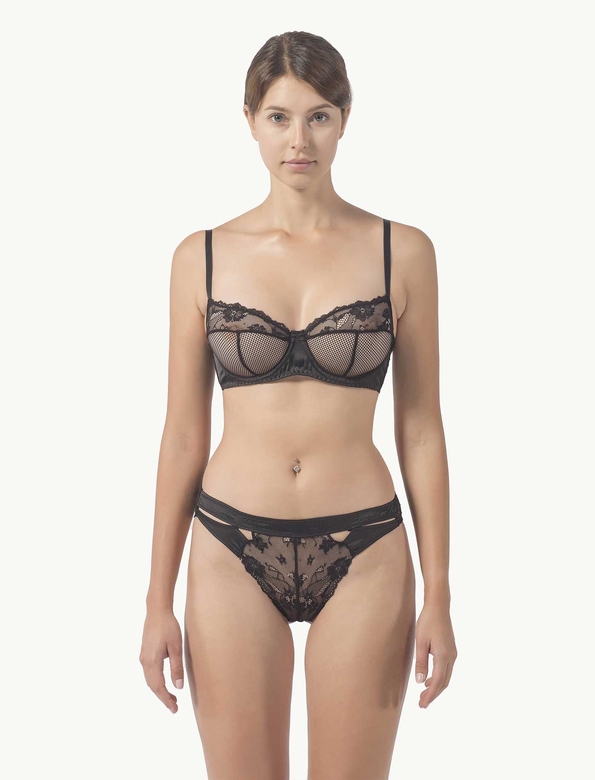 KAUDUPUL - CARLA Bikini brief with floral lace and tulle detail