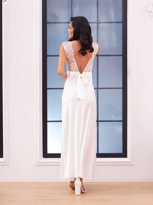 DIANA NIGHTWEAR & ROBE SET WHITE - Thumbnail