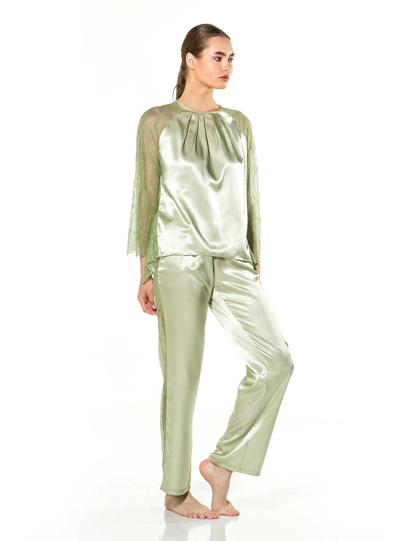 DIMAOND PYJAMA SET GREEN - Thumbnail