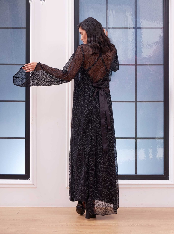 DINA NIGHTWEAR & ROBE SET WHITE - Thumbnail