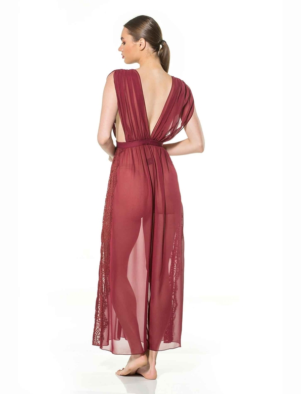 MINEL NIGHTWEAR BURGUNDY - Thumbnail