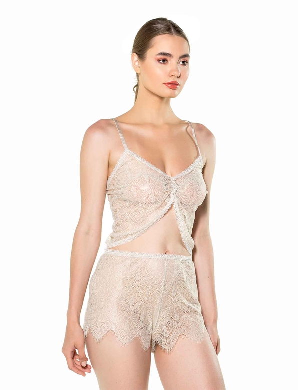 NESIBE CAMI & SHORTS SET BONE - Thumbnail
