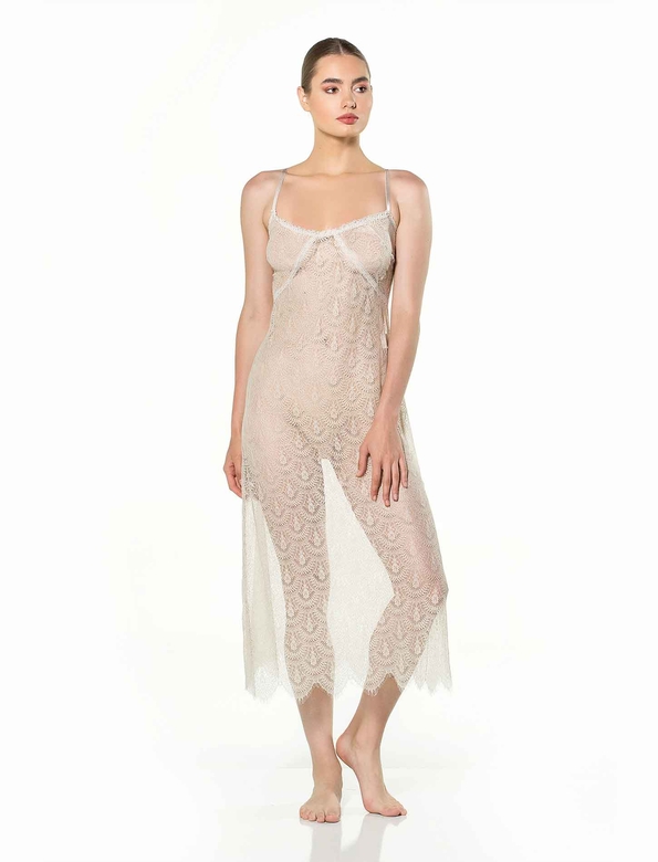 KAUDUPUL - NESIBE MIDI NIGHTWEAR BONE