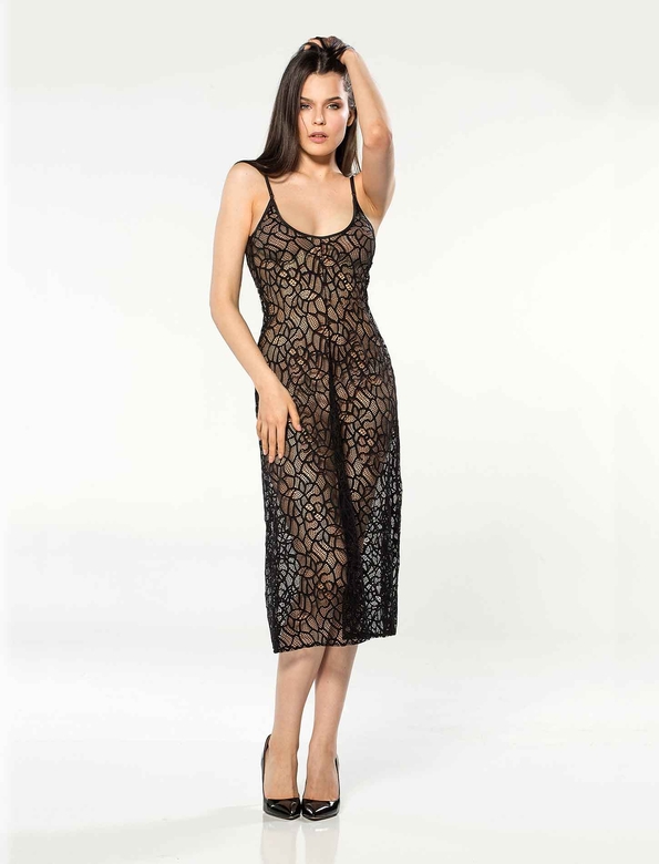 KAUDUPUL - ROXANA MIDI NIGHTWEAR BLACK