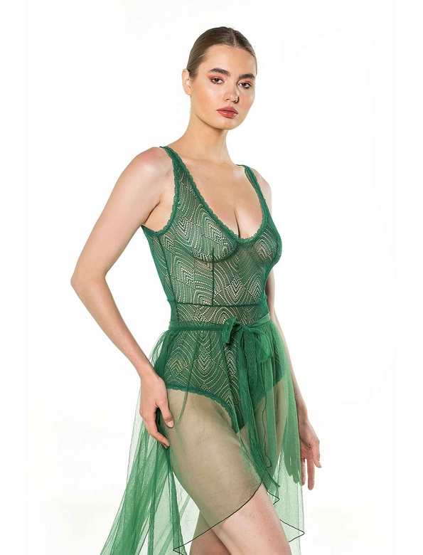 SAHRA BODYSUIT & ETEK TAKIM YEŞİL - Thumbnail