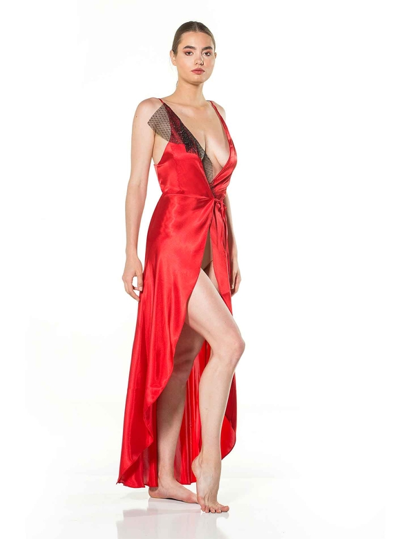 TIANA LONG NIGHTWEAR RED - Thumbnail