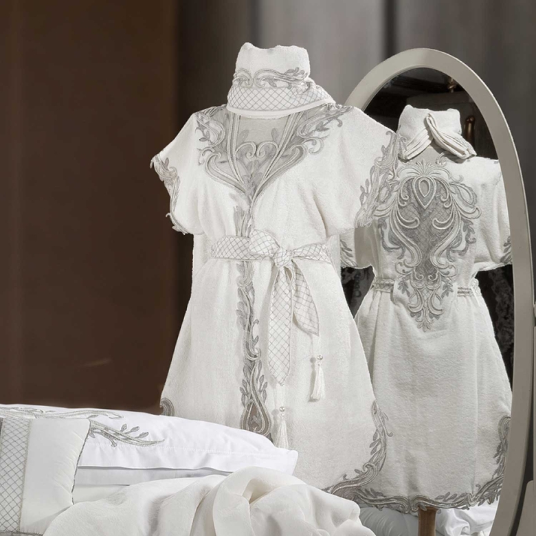 KAUDUPUL - Tiara Honeymoon Robe Set Gray